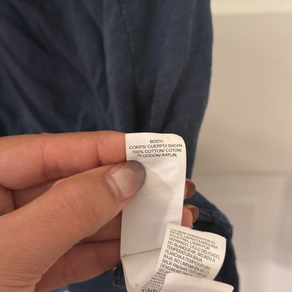 Lucky Brand Navy Blue Sleeveless Top 100% cotton - Picture 3 of 3